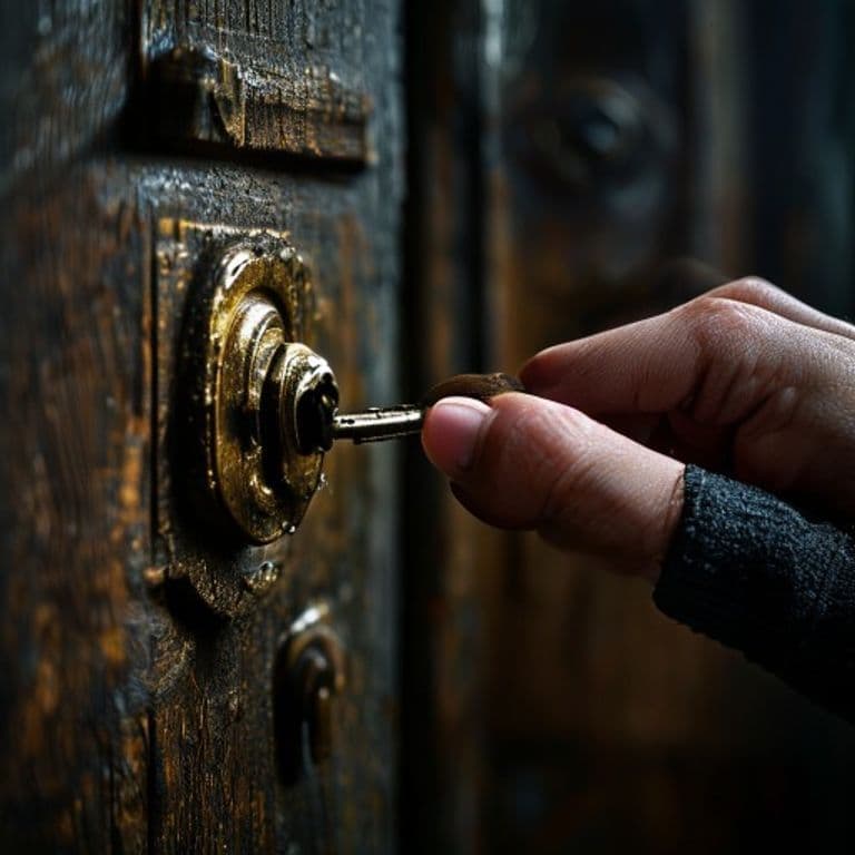 Pessoa olhando para tela de laptop com ícone de escudo de privacidade brilhando, fundo escuro com símbolos de cadeado digital